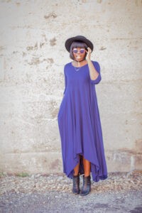 blue maxi dress outfit