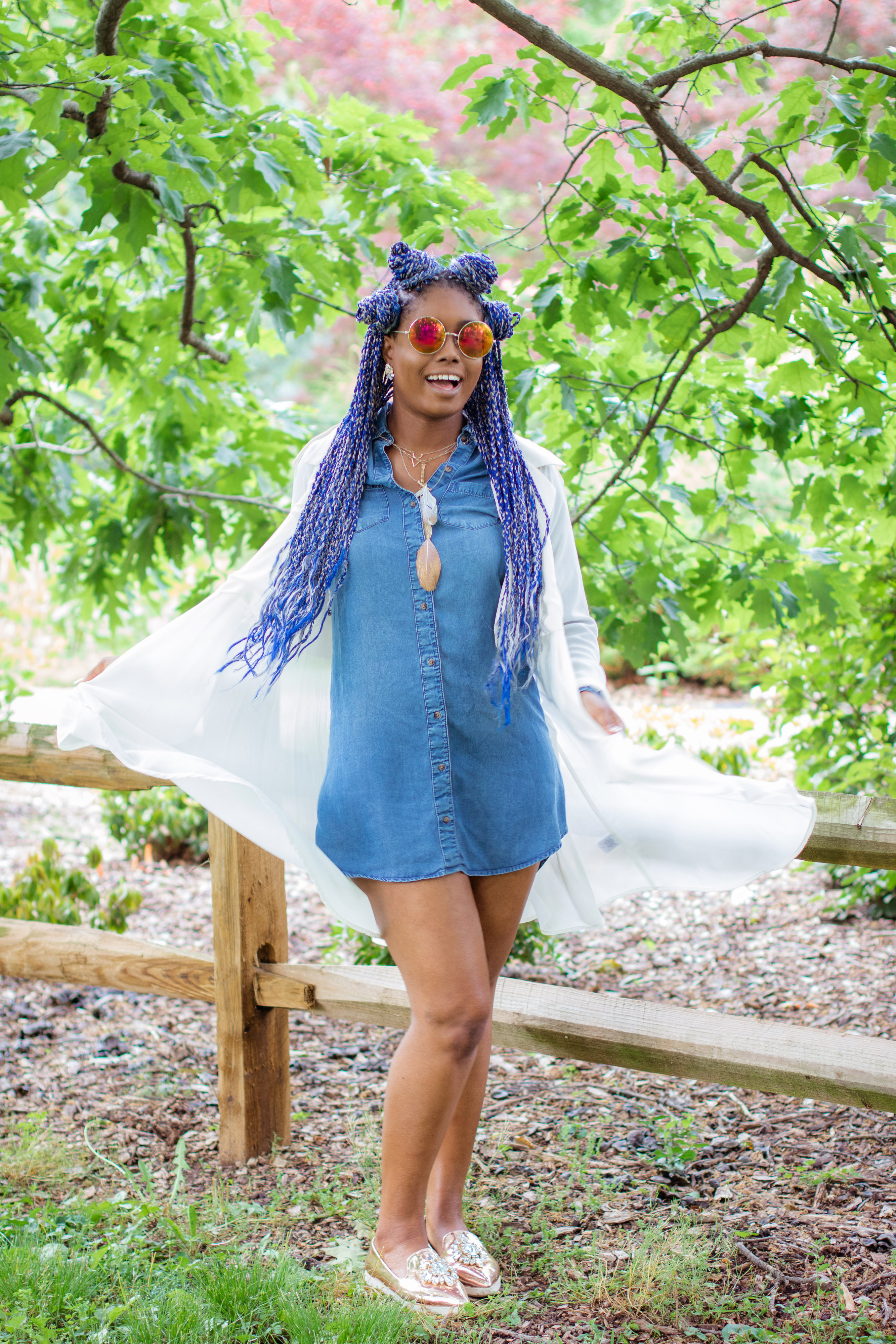 dress with summer trench coat