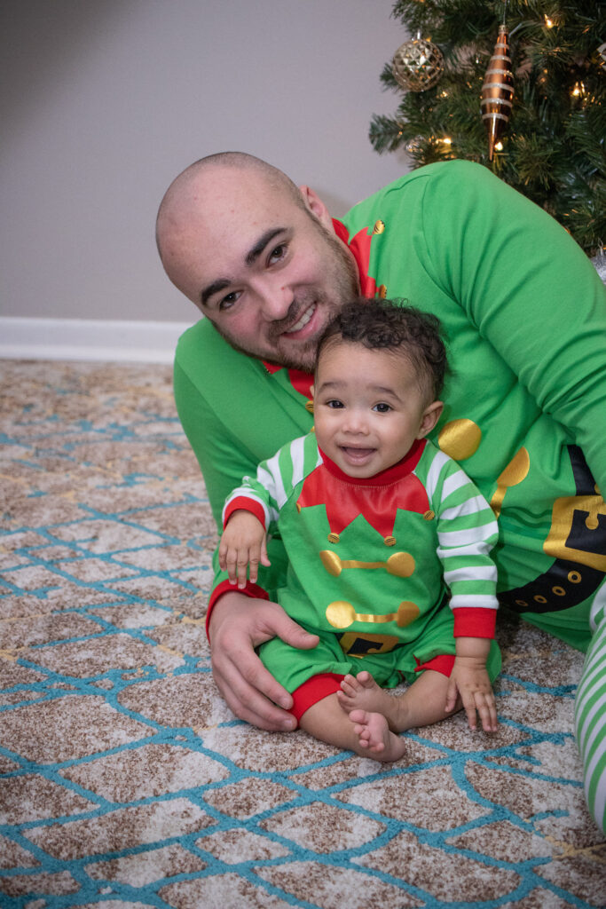 daddy daughter Christmas photo